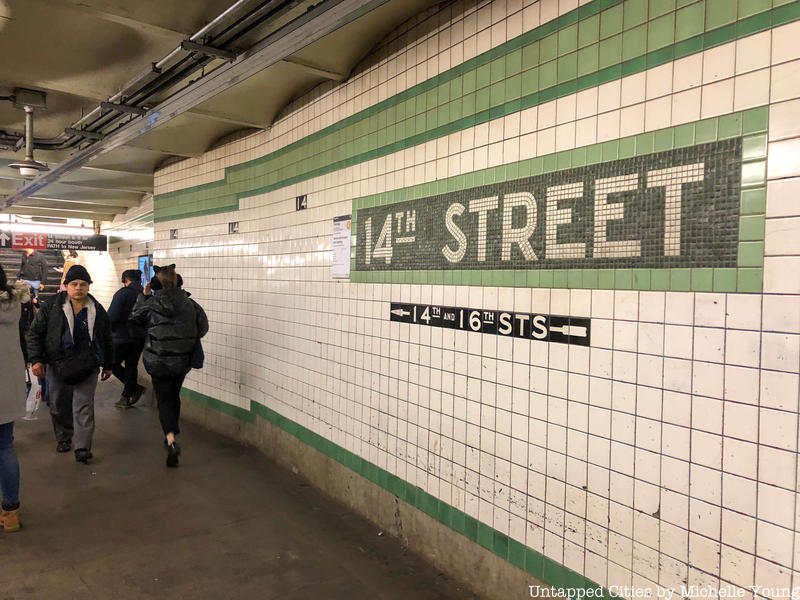 NYC subway colors at 14th street