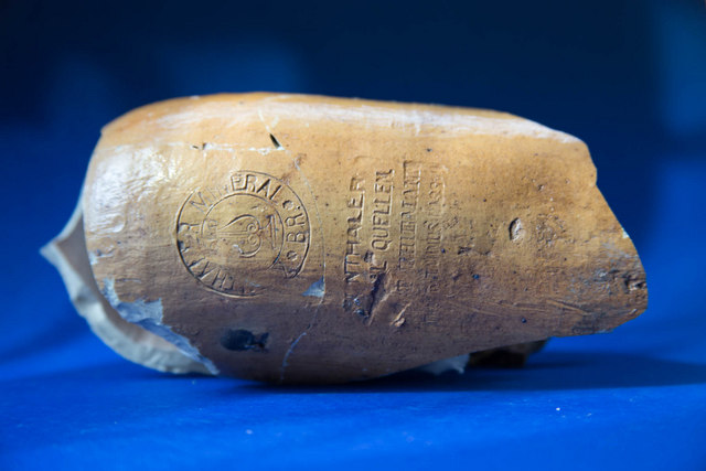 50 Bowery-Archeological Study-Chrysalis-Berman Mineral Water Stoneware Bottle-NYC