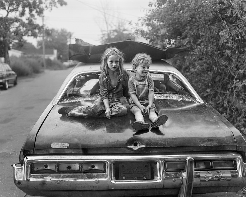 Children on Wrecked Car-Christine Osinski-Staten Island-NYC-Untapped Cities