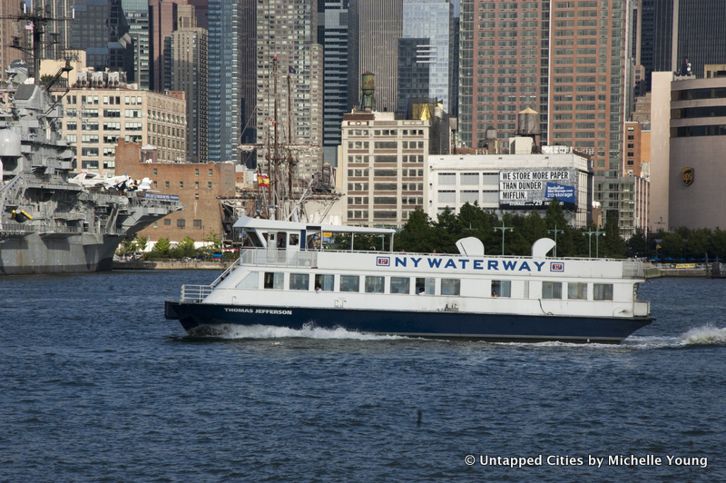 Hudson River-NY Waterway-Ferry-Intrepid-NYC