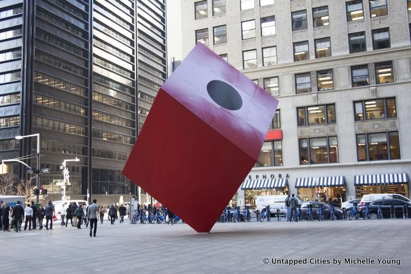 Isamu Noguchi Red Cube Untapped Cities AFineLyne