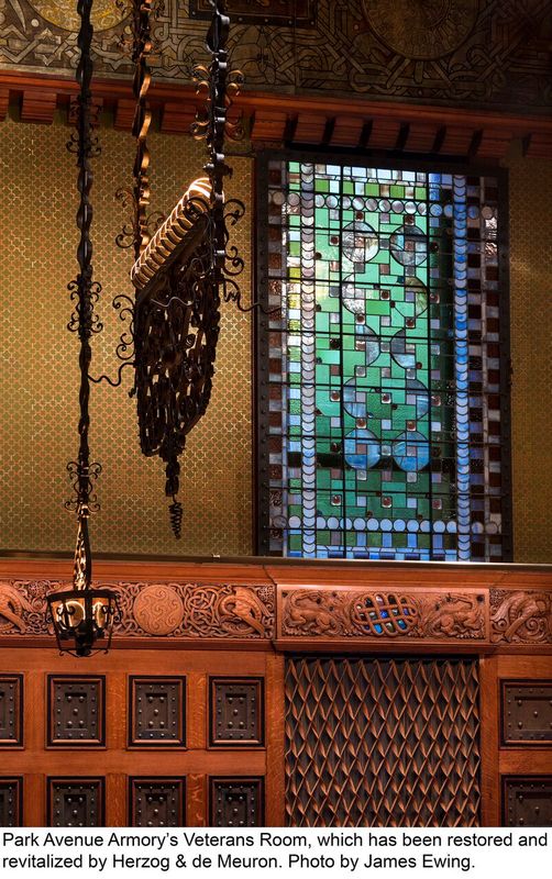 Tiffany window & lamp Veterans Room Park Ave Armory Untapped Cities AFineLyne