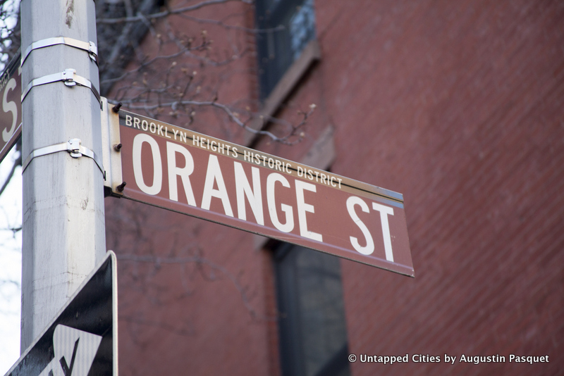 Orange Street street sign in Brooklyn Heights
