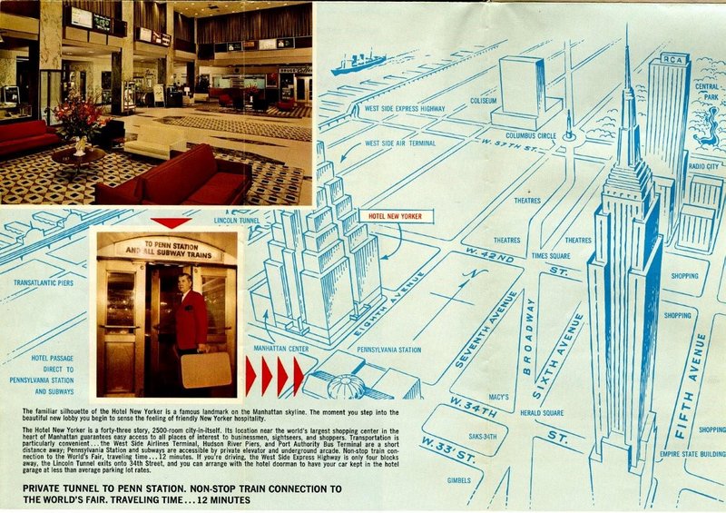 1930 PAMPHLET-New Yorker Hotel-Underground Tunnel-Subway LIRR-Pennsylvania Penn Station-NYC-004