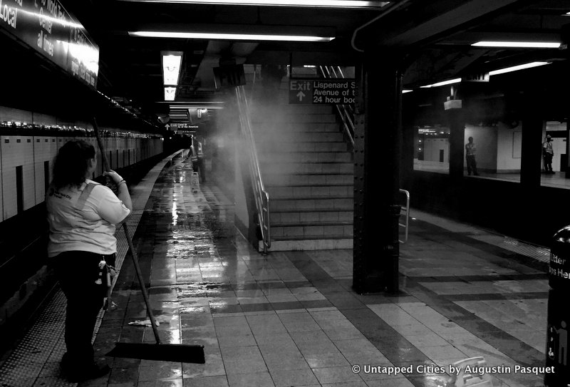 Cities 101-Power Washing Subway Station-Canal Street-NYC-MTA-2