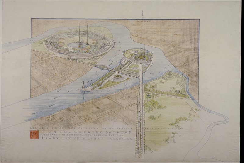 Frank Lloyd Wright-Falling Water Drawing-Architecture-MoMA Exhibit-NYC-005