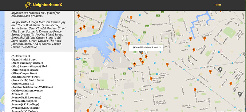 Fun Maps-NeighborhoodX-Renaming Neighborhoods-Kate Middleton Street-NYC