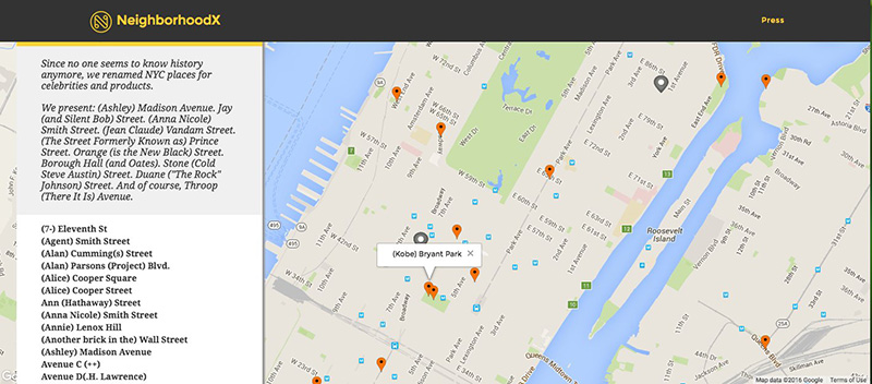 Fun Maps-NeighborhoodX-Renaming Neighborhoods-Kobe Bryant Park-NYC
