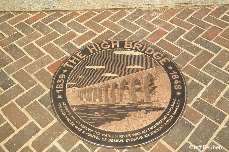 A plaque dedicated to the High Bridge