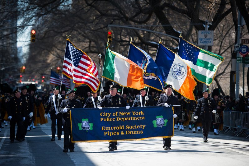 NYPD Flag St Patrick Parade