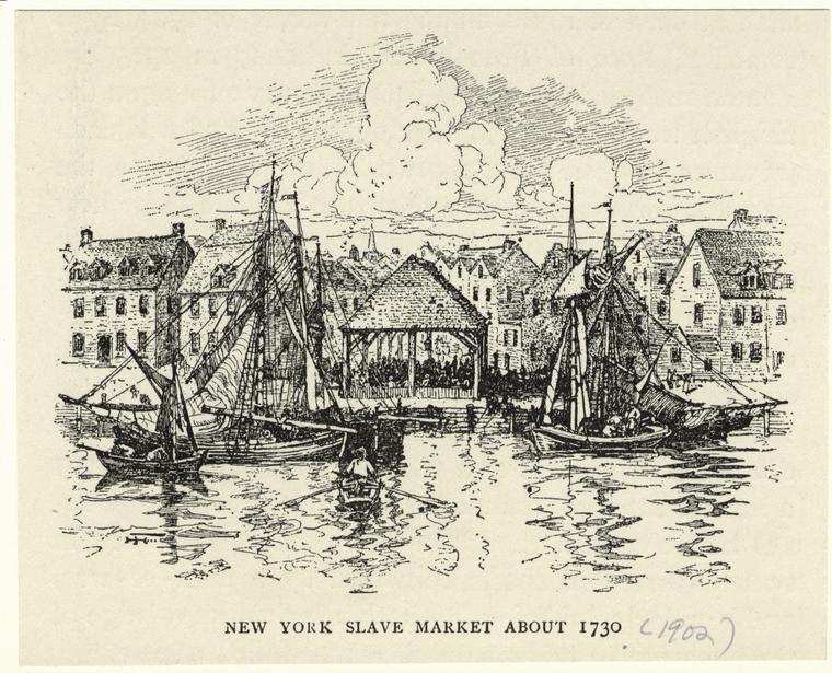 Sketch New York Slave Market-1730-Manhattan-NYC