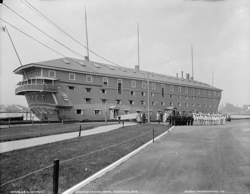 USS-Vermont-Ship-Brooklyn Navy Yard-1898-Storage Receiving-NYC