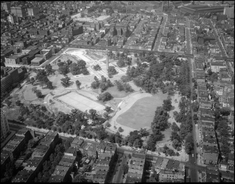 Aerial Photo 1937-Fort Greene Park-Brooklyn-NYC