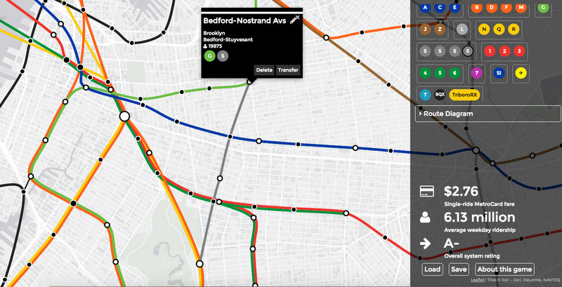 Brand New Subway-Screenshot-NYC Subway Transit Game-Map