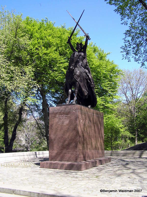 Polish King Jagiello Monument in Central Park