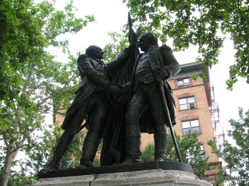 Morningside Park-bartholdi washington and lafayette statue-NYC