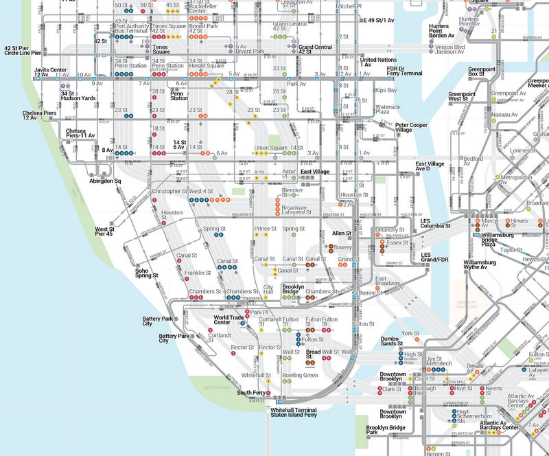 NYC Transit Map Subway and Bus-3