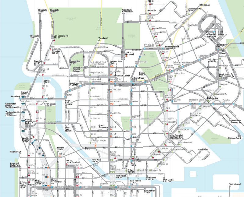 NYC Transit Map Subway and Bus-9