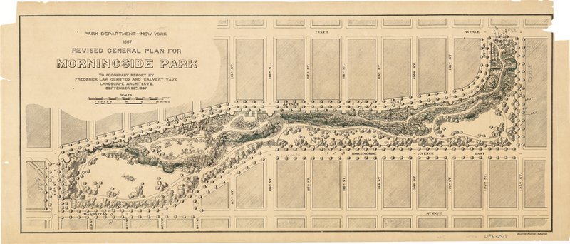 Olmstead and Vaux Plan-Morningside Park-1887-NYC
