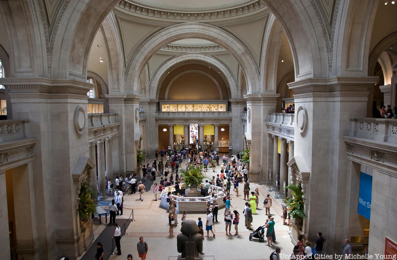 Main lobby of Metropolitan Museum of Art, one of NYC's most beautiful Beaux-Arts buildings
