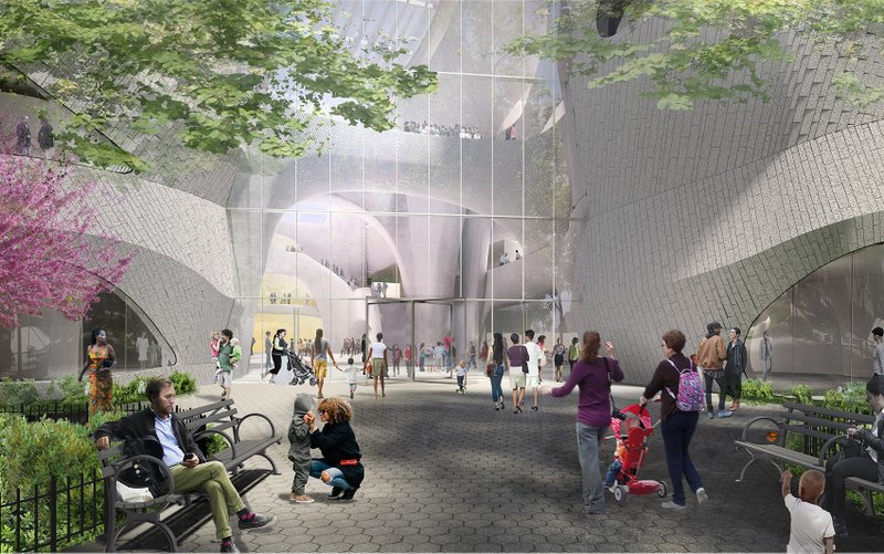 Gilder Center-American Museum of Natural History-Addition-Renovation-Upper West Side-Studio Gang Architects-Jeanne Gang-NYC. GC_Proposed View of Entrance_Jan2017