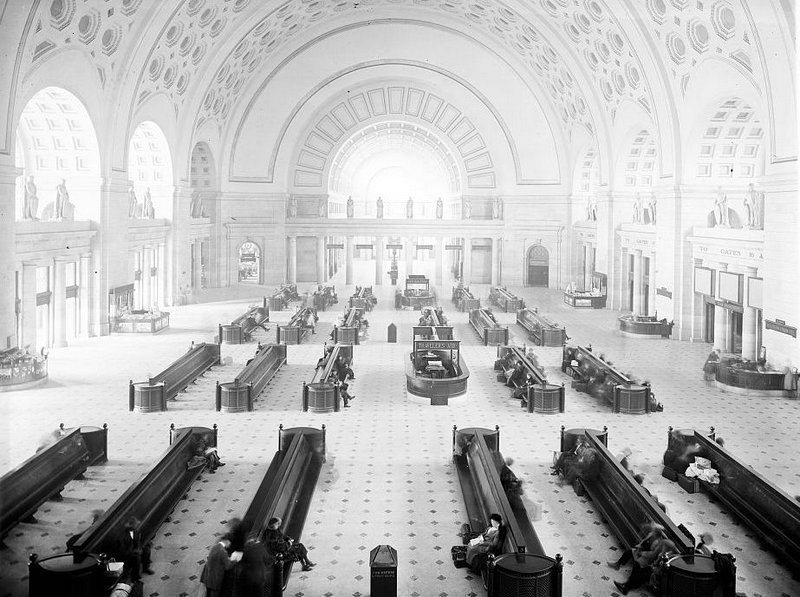 Union Station Main Hall in 1921-Washington D.C.-Historic Photo