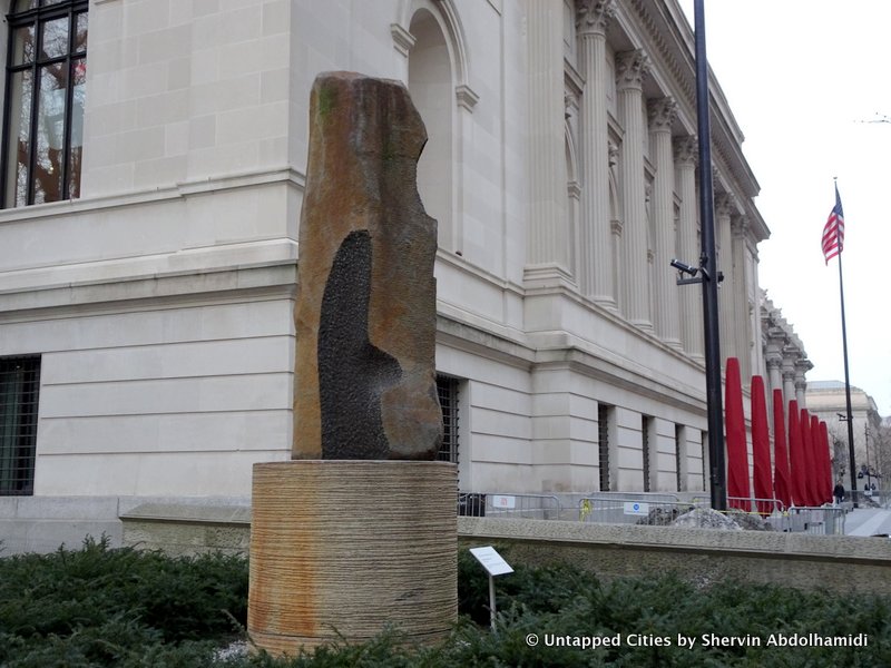 Isamu Noguchi-Unidentified Object-Public Art Fund-Metropolitan Museum of Art-Sculpture-Basalt-80th Street-Fifth Avenue-NYC-001