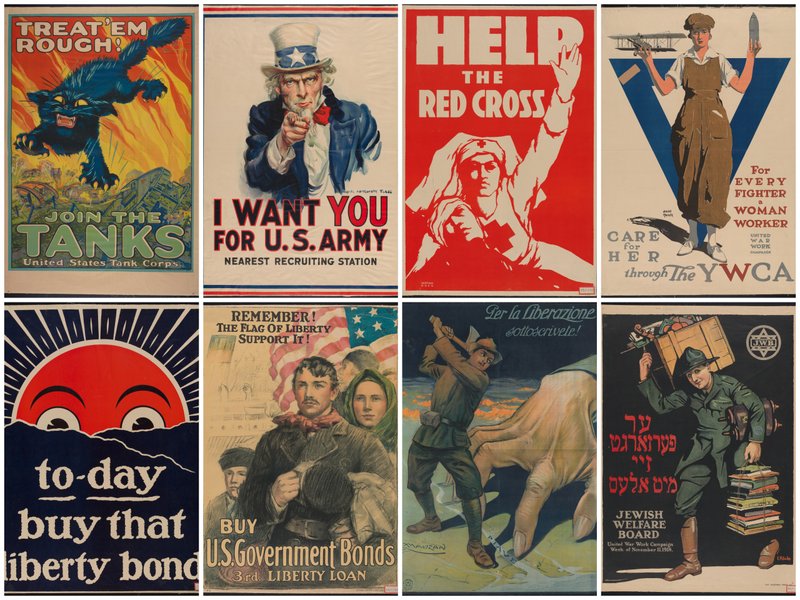 Posters and Patriotism Selling World War I in New York -World War I Propanganda Posters-Museum of the City of New York-John W. Campbell Collection-NYC