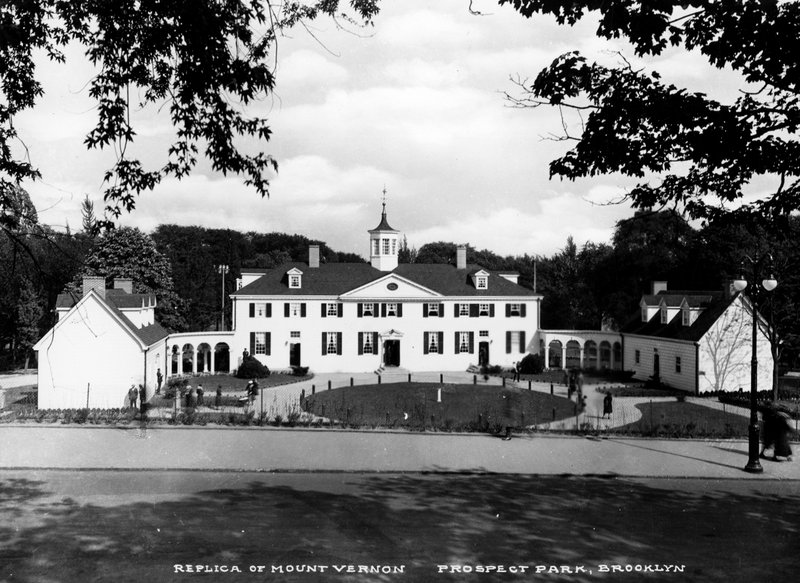 Replica of Mt Vernon-Prospect Park-Brooklyn-1932-Bicentennial George Washington Birthday-Robert Moses-NYC