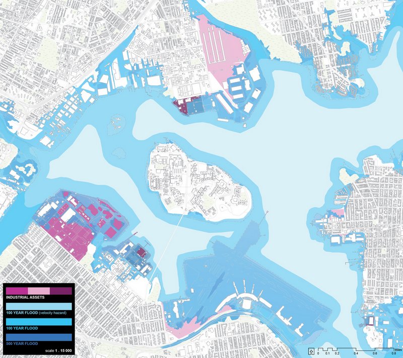 Flood Map-Rikers Island-Bronx-Hunts Point-Queens-LaGuardia Airport-NYC