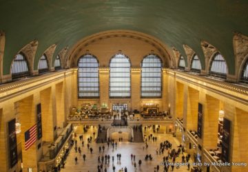 View of Grand Central from glass walkways