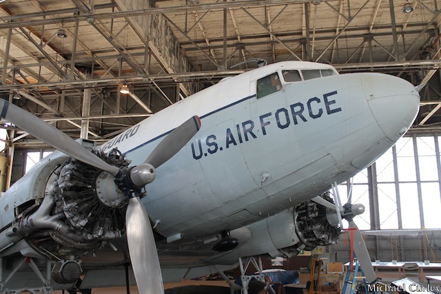 Floyd Bennett Field, U.S. Air Force plane in Hangar B