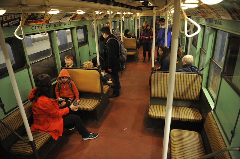 woven subway car chairs