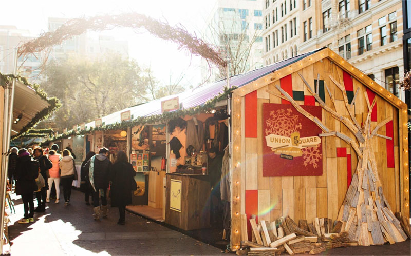 Union Square Holiday Market, the longest running of NYC holiday markets