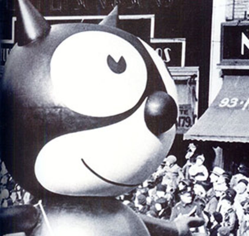 Felix the Cat Balloon at the Macy's thanksgiving Day Parade 1927