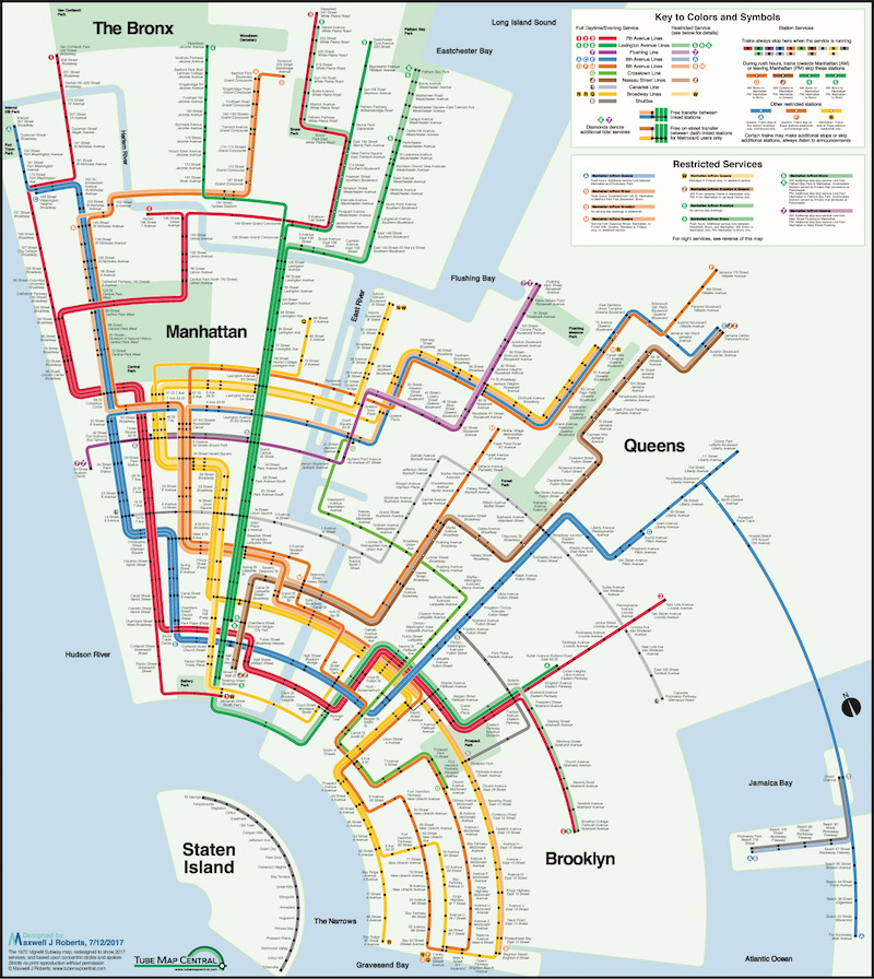 new york city subway map designer