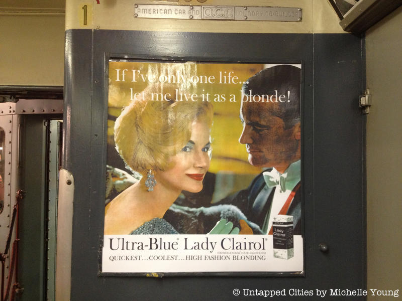 vintage advertisements in the subway