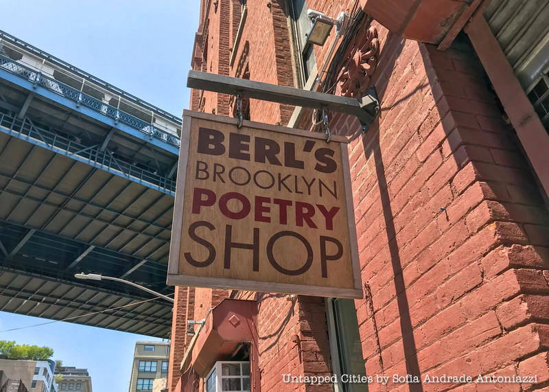 Berl's Poetry shop, one of the specialty bookstores in NYC