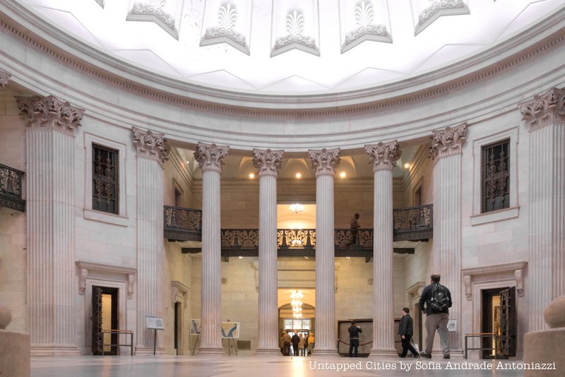 Inside the rotunda of Federal Hall