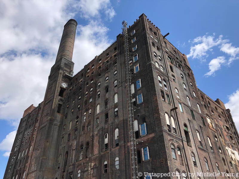 The abandoned Domino Sugar Refinery is in the midst of renovations.