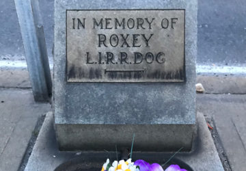 Roxey LIRR dog memorial