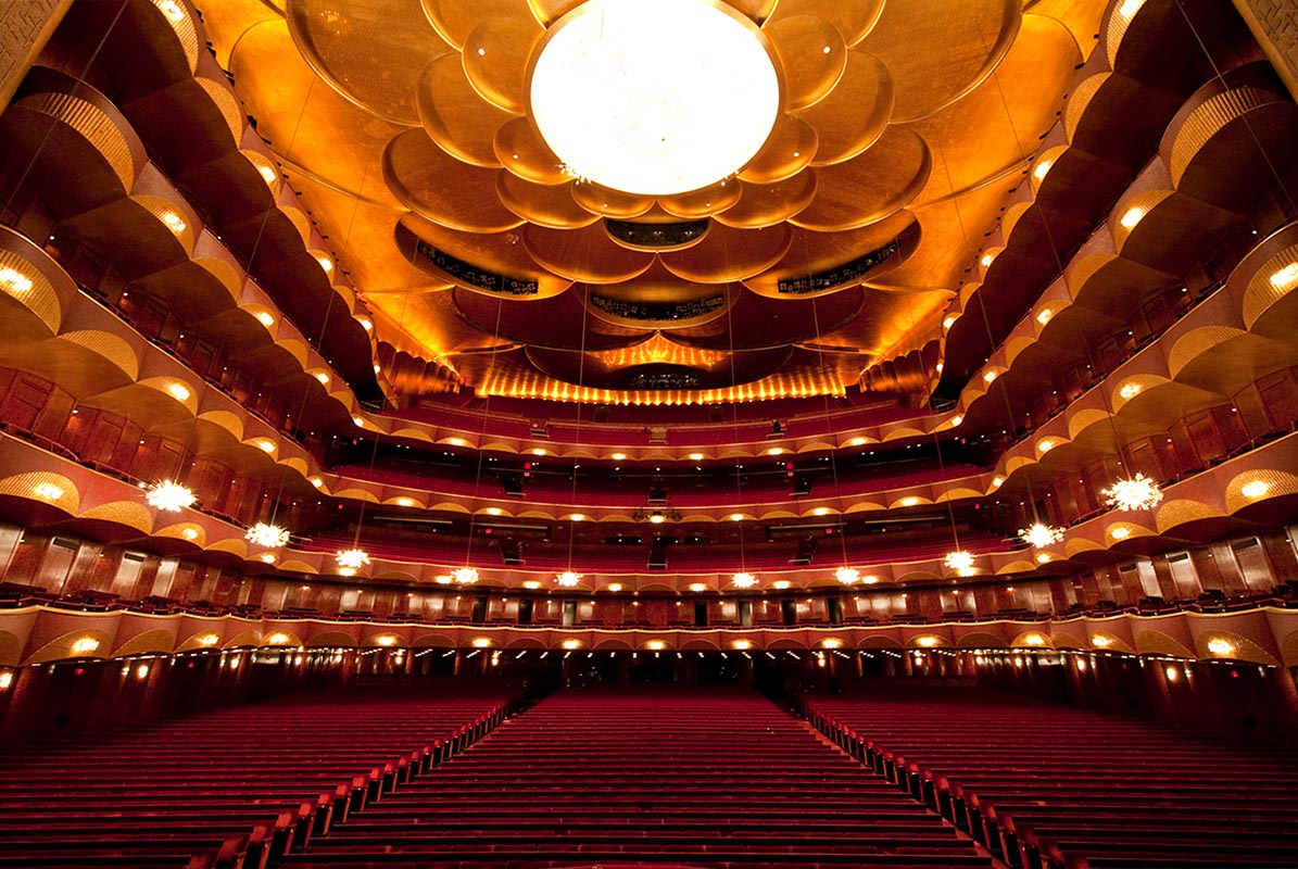 Inside the auditorium of the Met Opera House