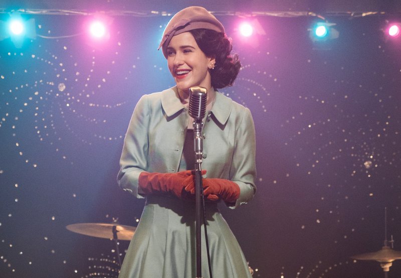 Midge on stage in the Marvelous Mrs. Maisel