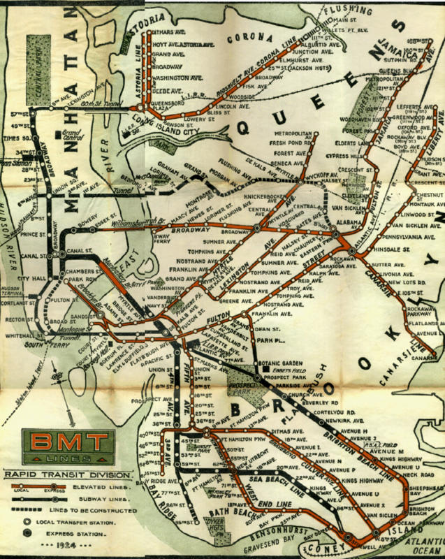 BMT map from 1924