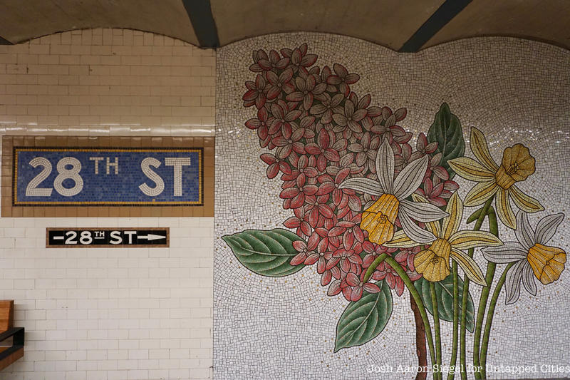 tile artwork in the subway