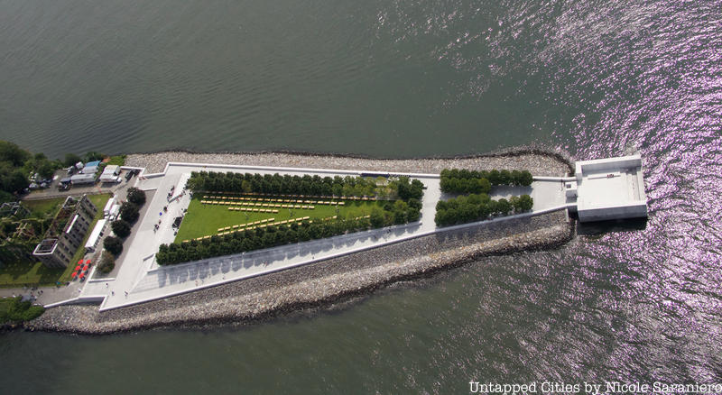 Four Freedoms Park as seen from above