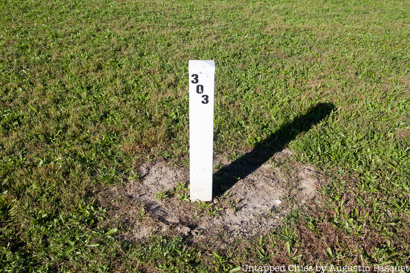 Burial marker on Hart Island Hart Island