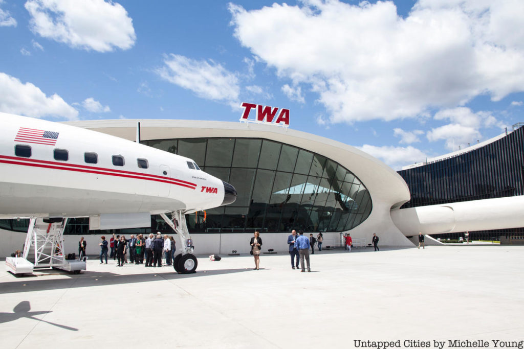 The back of the TWA Hotel