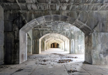 Inside the Water Battery at Fort Totten