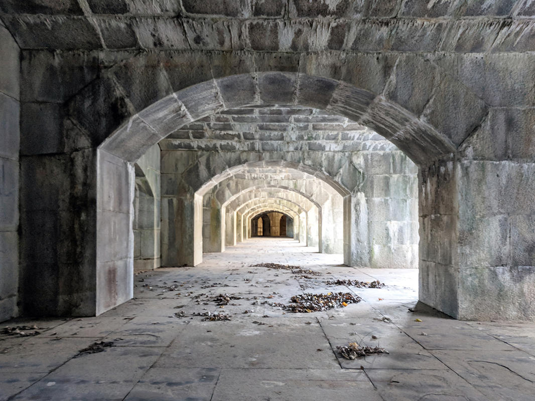 Inside the Water Battery at Fort Totten